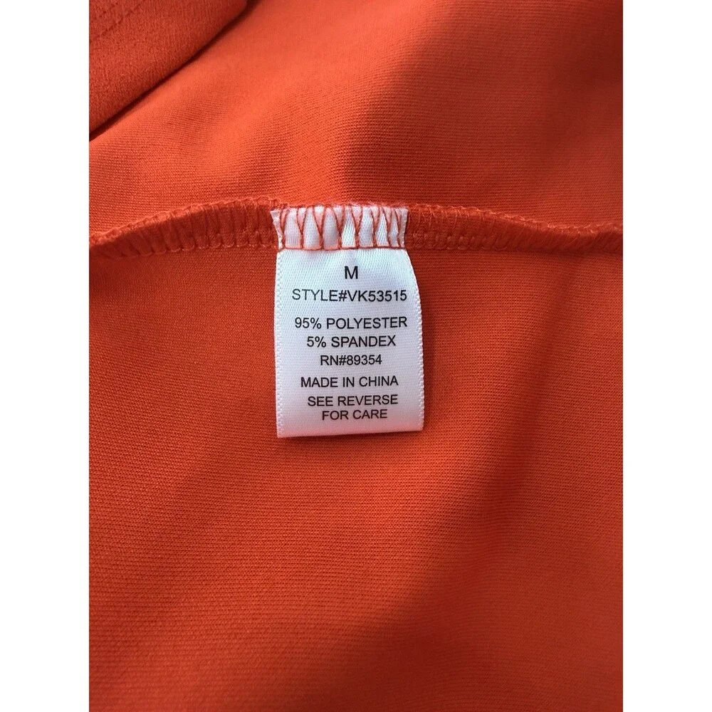 NWT Adrienne Vittadini Dress Womens M Orange Bottoms Stretch - Picture 11 of 11
